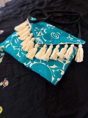 Embroidered Floral Crossbody Bag